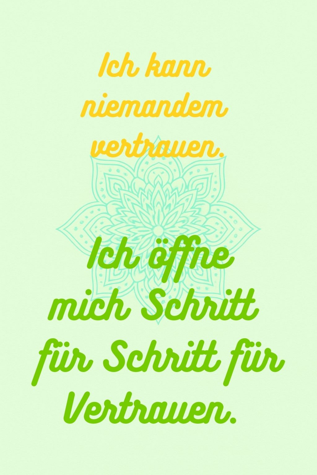 Kartenset Glaubenssätze Selbstliebe, Selbstvertrauen und Vertrauen