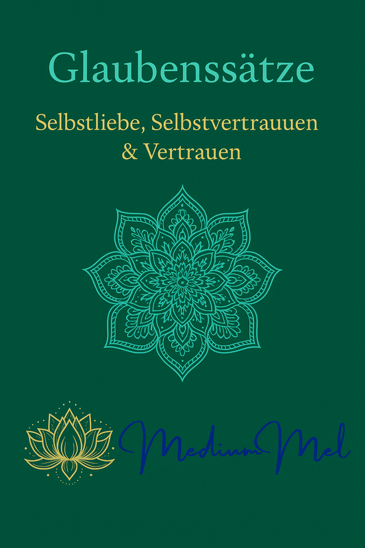 Kartenset Glaubenssätze Selbstliebe, Selbstvertrauen und Vertrauen